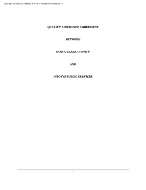 Fillable Online quality assurance agreement between santa clara county ...