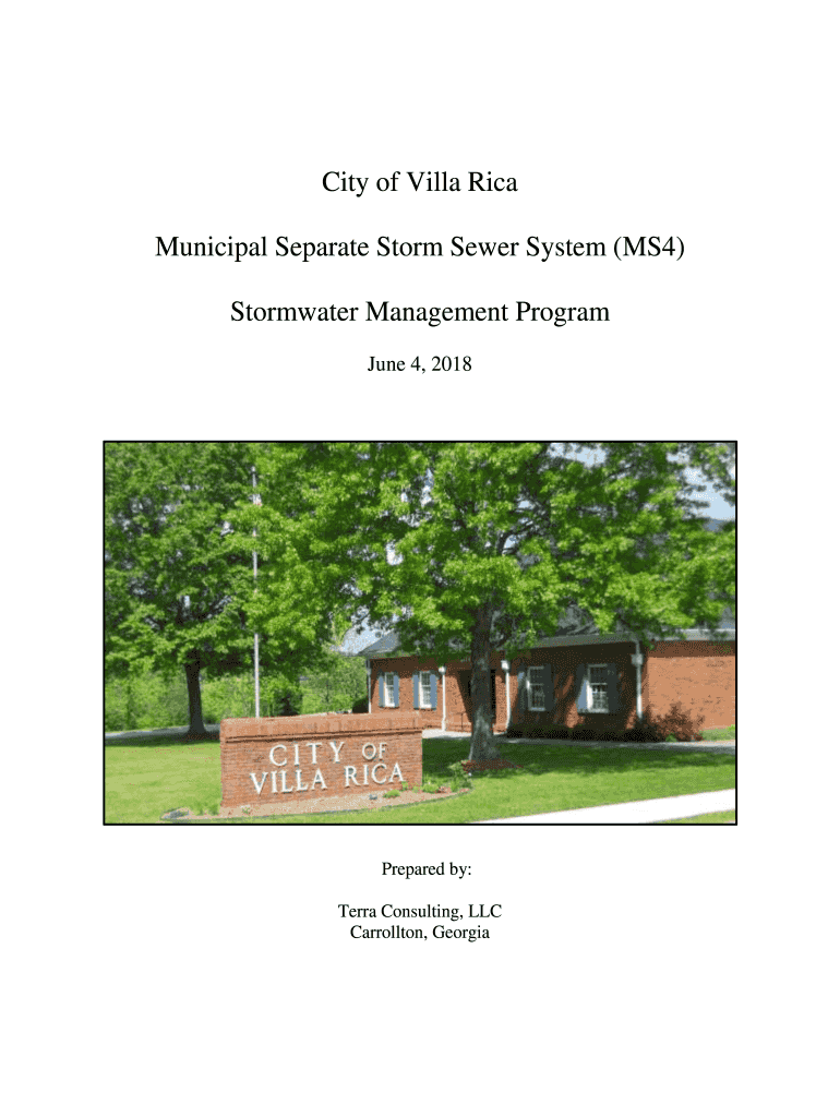 Fillable Online City of Villa Rica Municipal Separate Storm Sewer