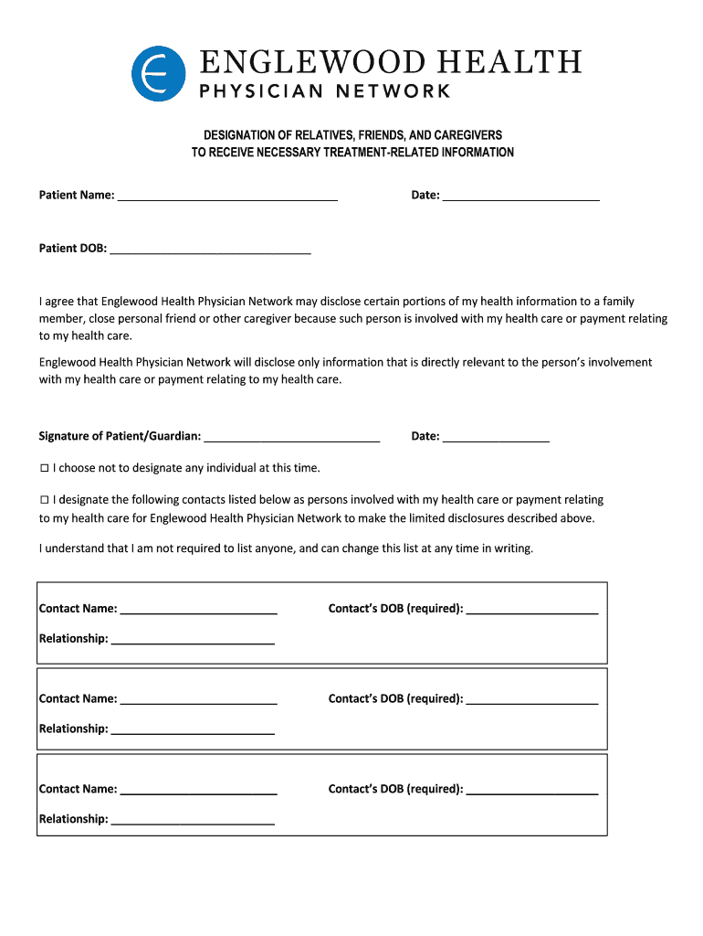 Fillable Online Patient Information Form Leonia Medical Associates