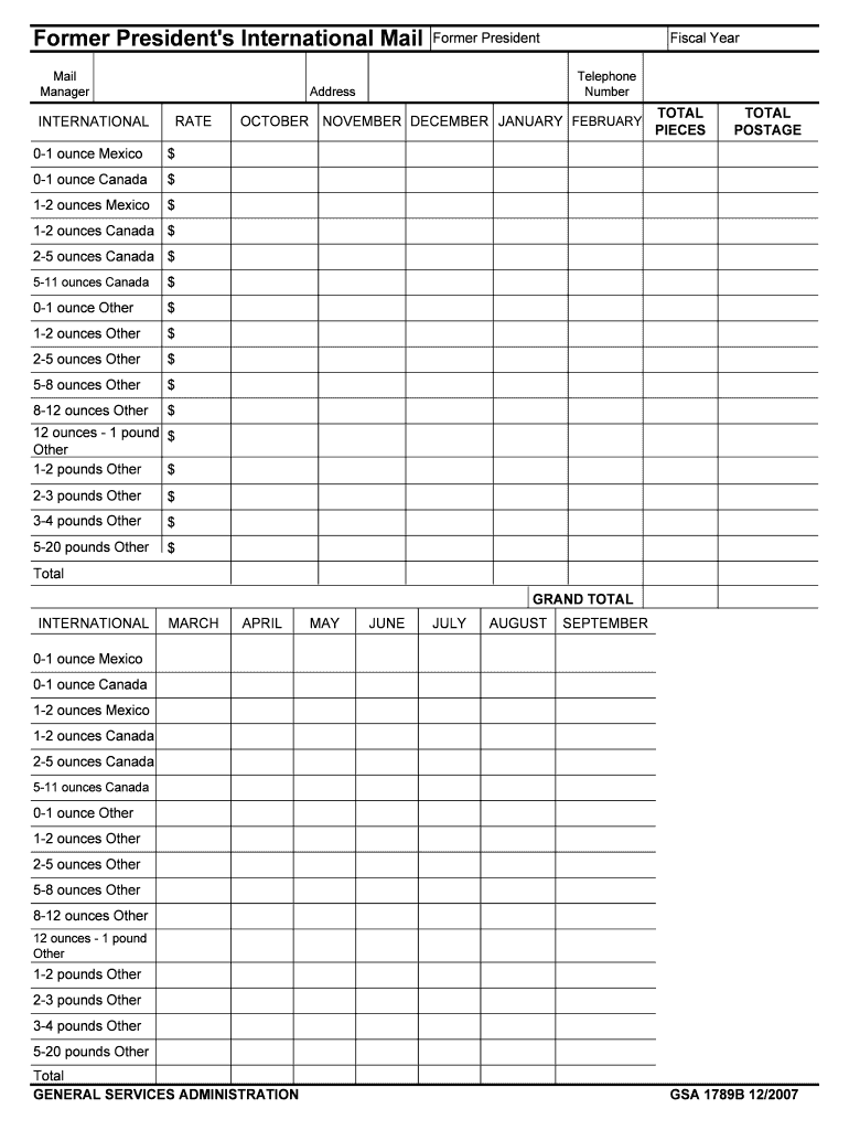 Former President's International Mail Preview on Page 1