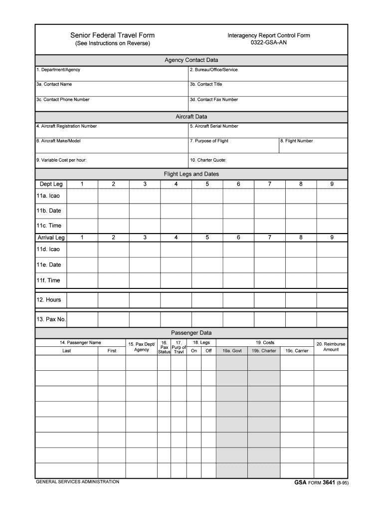 Senior Federal Travel Form - GACC-NIFC Preview on Page 1