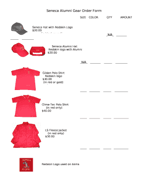 Seneca Alumni Gear Order Form