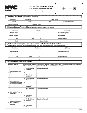 GPS1 Gas Piping System Periodic Inspection Report