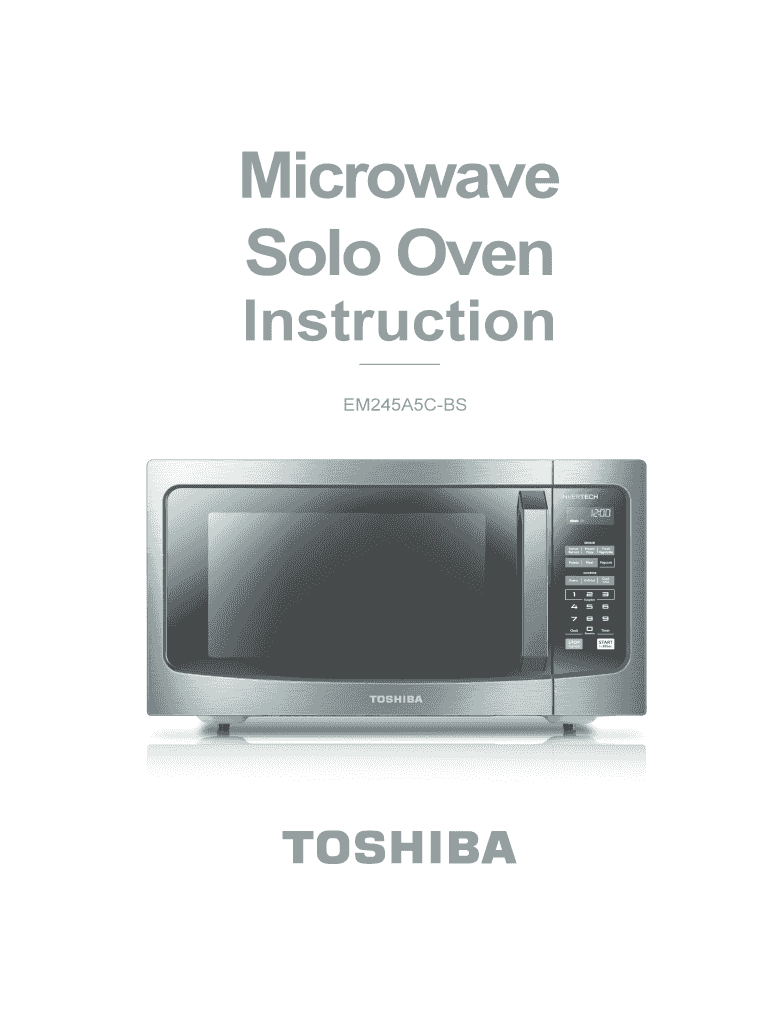 Toshiba Em131a5c Bs Manual Fill Online, Printable, Fillable, Blank pdfFiller