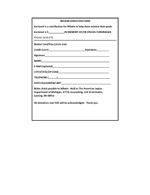 Wilwin Donation Form