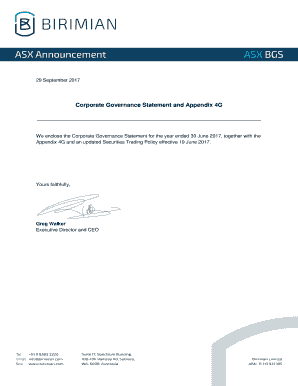 Appendix 4G and Corporate Governance Statement - Qube