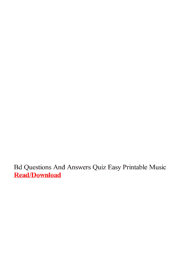 Fillable Online Music Trivia-Free Printable Trivia Questions Answers ...