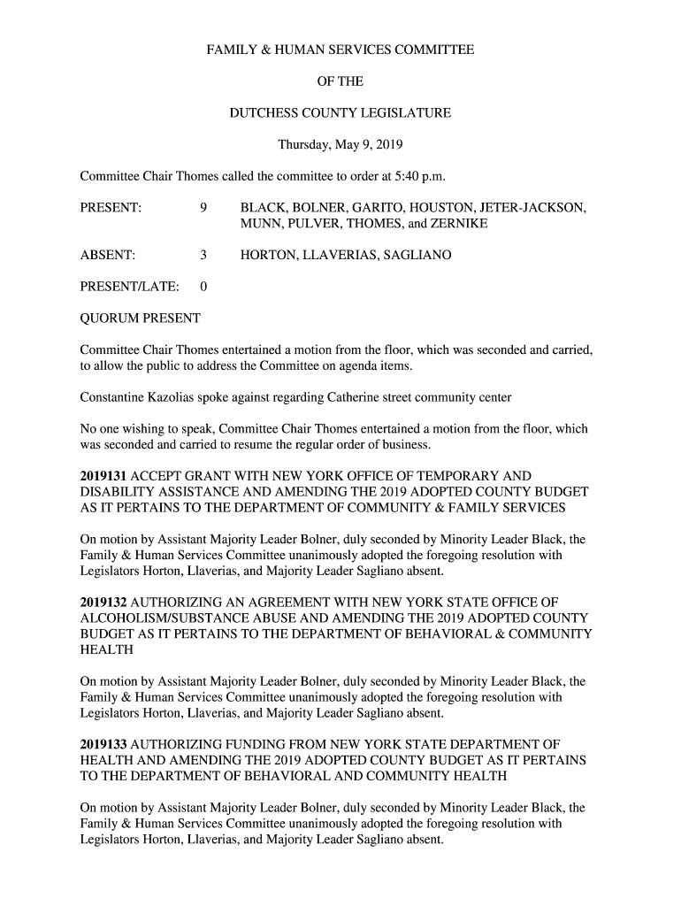 Fillable Online ,.a Dutchess County Government Fax Email Print pdfFiller