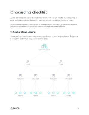 New employee onboarding template with checklistAsana