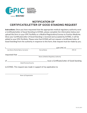 New York Certificate of Good Standing Request Form Download Printable PDF Templateroller