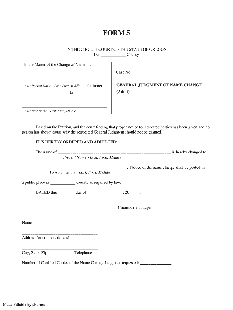 FILING FOR SEPARATION - Oregon Judicial Department Preview on Page 1