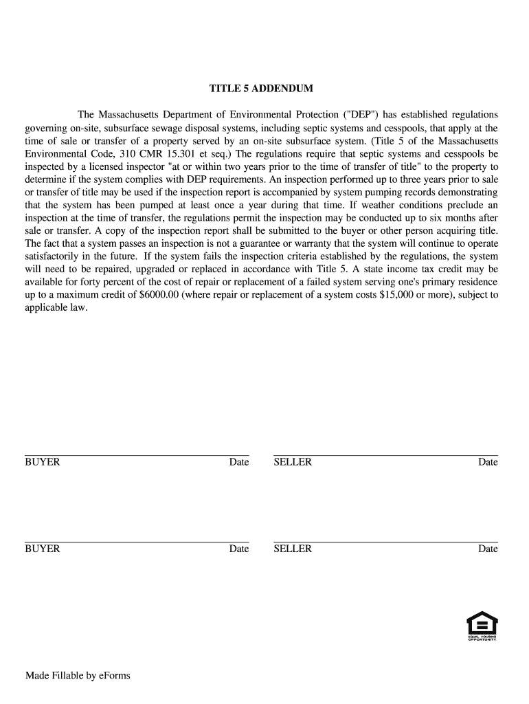 Septic Systems & Title 5Mass.gov Preview on Page 1