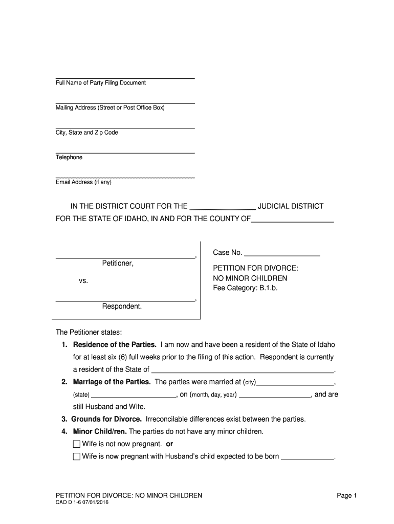 Full Name of Party Filing Document Mailing Address - DocHub Preview on Page 1