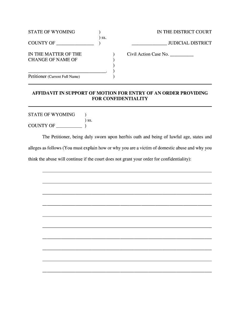 JUDICIAL DISTRICT IN RE NAME CHANGE - Equal Justice Wyoming Preview on Page 1