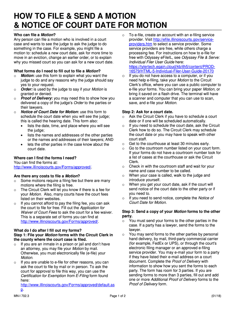 Illinois - Instructions (Motion) Preview on Page 1