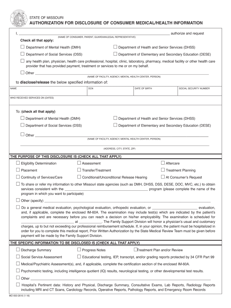 Authorization for Disclosure of Consumer Medical/Health ... Preview on Page 1