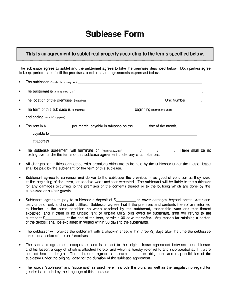 Residential Sublet Agreement (Australia) Form - LawDepot - Fill and Sign Printable  Template Online | US Legal Forms