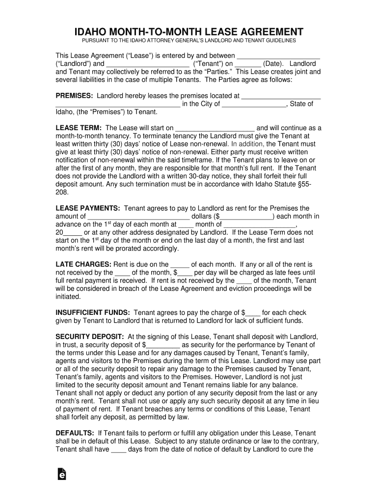 Eforms Lease Agreement - Fill Online, Printable, Fillable, Blank ...