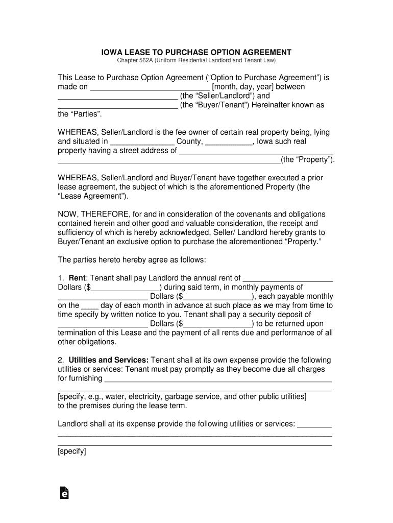 rent to own contract iowa Preview on Page 1