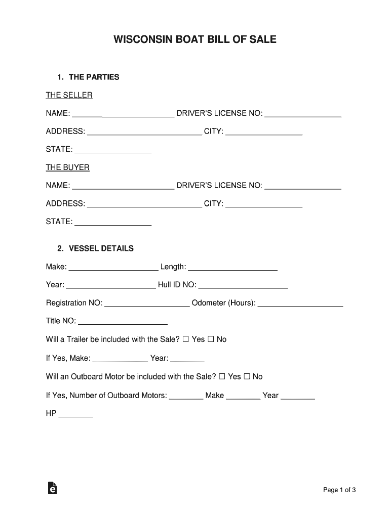 Fillable Online Free Ohio Bill of Sale Forms Word PDF eForms Free