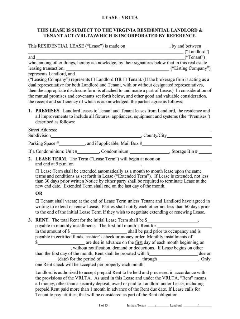 the virginia residential landlord and tenant act does not apply to which dwellings Preview on Page 1