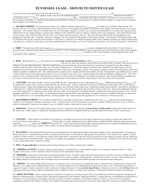 Fillable Online Tennessee Lease Agreement - Sample Lease Fax Email Print - pdfFiller