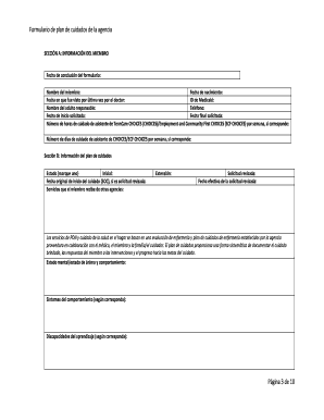 508C, Private Duty Nursing Home Plan of Care Agreement