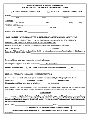 allegheny county health department plumbing division