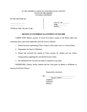 In the district court of tulsa county, state of oklahoma - Tulsa Lawyers ...