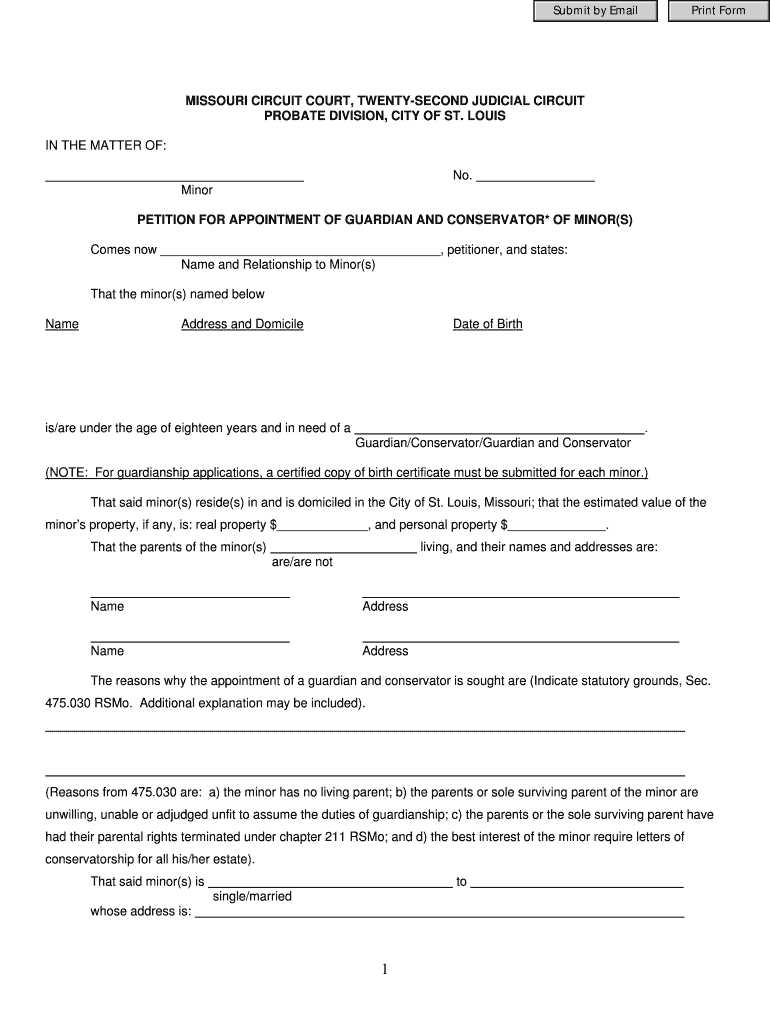 Fillable Online FormsSt. Louis County Courts - St. Louis County Circuit ...