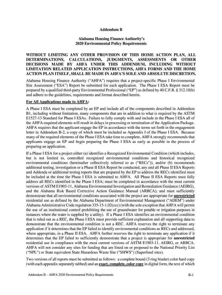 Fillable Online AHFA Draft 2020 HOME Action Plan Alabama Housing