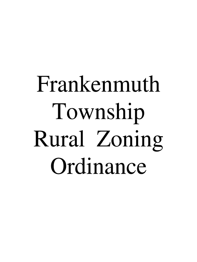 Frankenmuth Township Rural Zoning Ordinance PDF