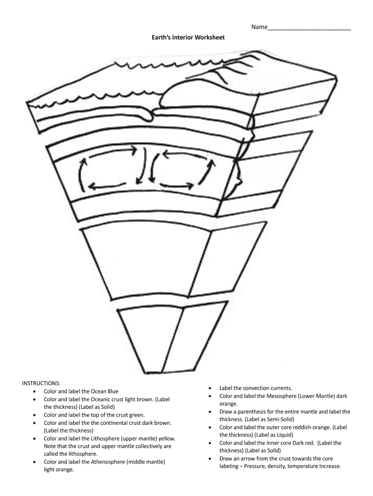 earth's interior worksheet answers Preview on Page 1