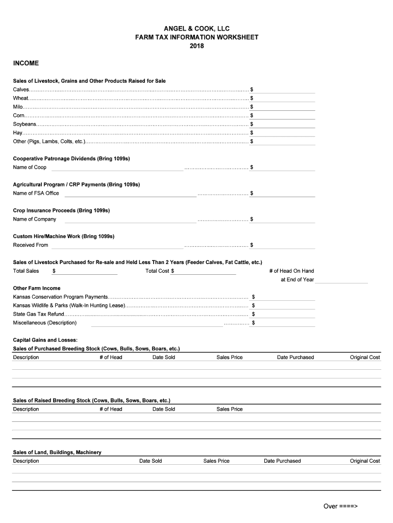 Fillable Online Farm Tax Worksheet.xls Fax Email Print - pdfFiller