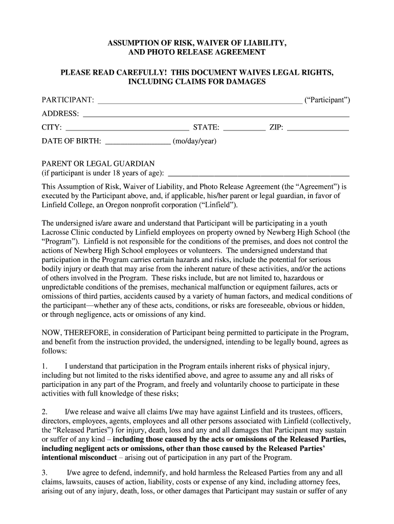 Fillable Online Axe Throwing Agreement & Liability Waiver Cache