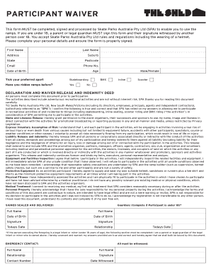 The Shed Skatepark Waiver Form - Issuu