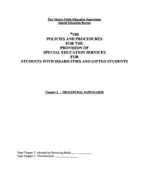 Fillable Online - PROCEDURAL SAFEGUARDS Fax Email Print - pdfFiller