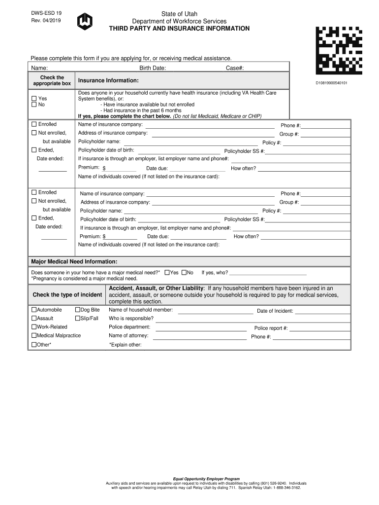 form 19 utah Preview on Page 1