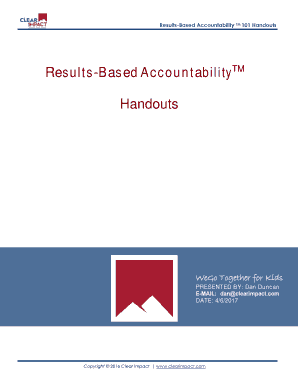 Results-Based Accountability Handouts