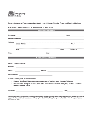 Parental Consent form - busking.property.nsw.gov.au