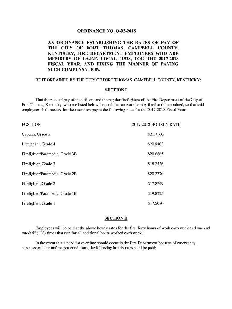 Fillable Online Campbell County, Kentucky Fire and KyFirefighters