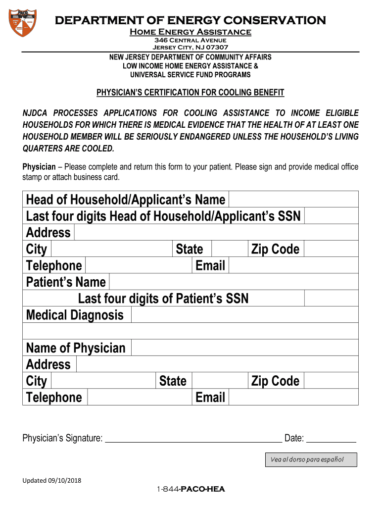 Physician s Certification for Cooling Benefit Preview on Page 1