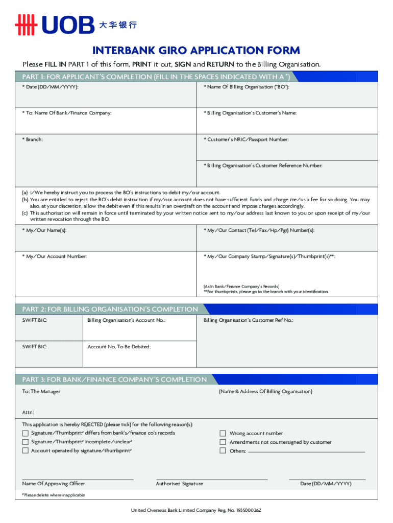Interbank giro application form Fill out & sign online DocHub