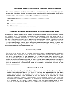 Permanent Makeup Consent Form Template - Fill Online, Printable ...