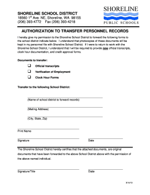 Staff HR Forms - Shoreline Public Schools