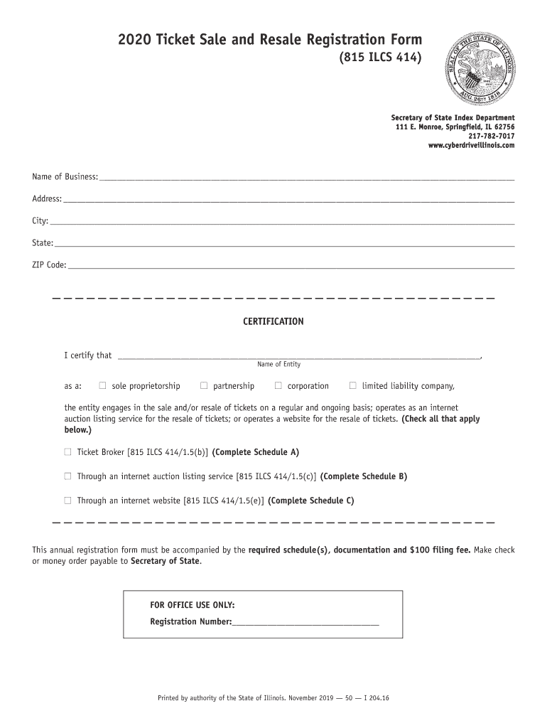 illinois ticket form Preview on Page 1