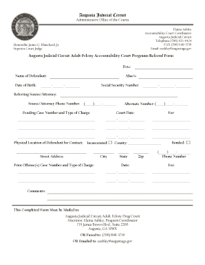 DRUG COURT SPONSOR VERIFICATION FORM