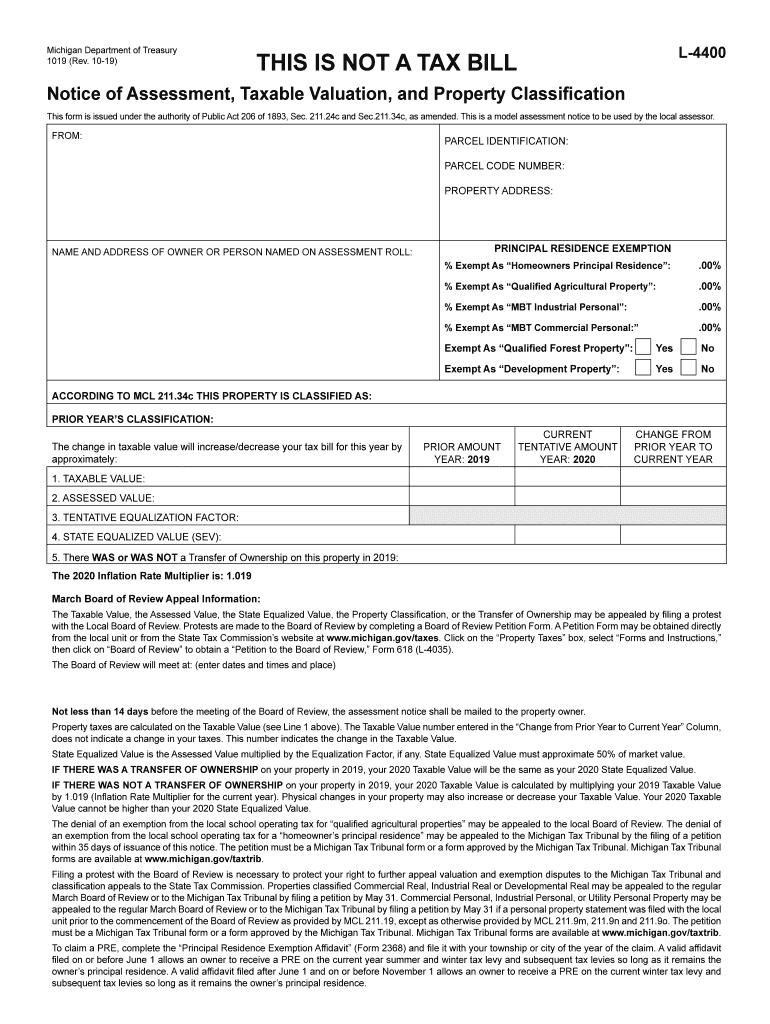 michigan assessment taxable valuation Preview on Page 1