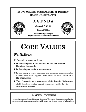 Public Hearing 6:00 pm