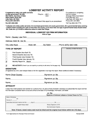 LOBBYIST REGISTRATION FORM - sos.arkansas.gov